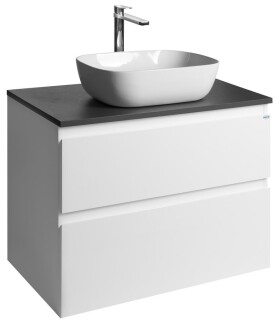 AQUALINE ALTAIR skříňka deskou 78,5 cm, bílá/antracit břidlice AI280-03