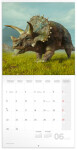 Nástěnný poznámkový kalendář 2026 NOTIQUE - Dinosauři, 30 x 30 cm