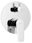 AQUALINE - LOTTA podomítková sprchová baterie, 2 výstupy, otočný přepínač, chrom LT745
