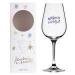 Bella Rose Sklenice na víno Nádech / Výdech CZ + vánoční krabička, čirá barva, sklo, 350 ml