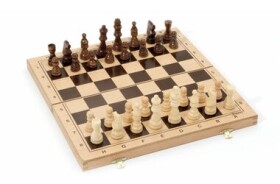 Jeujura Šachy v dřevěném skládacím boxu Jeujura