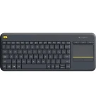 Logitech K400 Plus černá / Bezdrátová klávesnice s touchpadem / HU (920-007157)