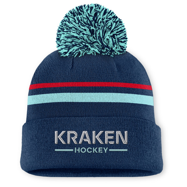 Fanatics Dámská zimní čepice Seattle Kraken NHL Authentic Pro W/Cap Cuffed Pom Beanie
