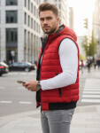 Pánská červená vesta FashionStreet TX4265 XL