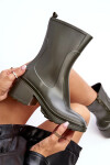 Dámské matné polokozačky Galoshes Dark Green Bertaida 36