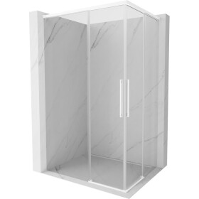 MEXEN/S - Rox Duo sprchový kout posuvný 85 x 80, transparent, bílá 8C2D-085-080-20-00