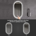 CERANO - Koupelnové LED zrcadlo Ayvo - 40x80 CER-8050BD79948
