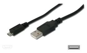 Digitus USB 2.0 / Kabel / USB-A (M) - Micro USB-B (M) / 2x stíněný, měď / 3 m (AK-300110-030-S)
