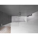 MEXEN/S - Velar L dvoukřídlá posuvná vanová zástěna 95 x 150, dekor, chrom 896-095-003-31-01