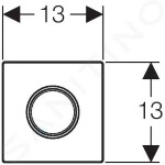 GEBERIT - Sigma10 Ovládání splachování pisoáru, nerezová ocel 116.015.SN.1