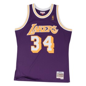 Mitchell & Ness Pánský dres Los Angeles Lakers NBA Shaq O'Neal #34 1996-97 Swingman - Fialová Velikost: S