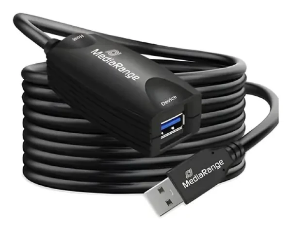 MediaRange MRCS242 černá / Aktivní prodlužovací kabel USB 3.0 / USB-A / 5 m (MRCS242)