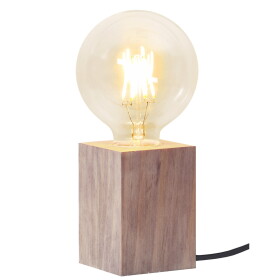 STAR TRADING Dřevěná lampa Lys Brown, přírodní barva, dřevo