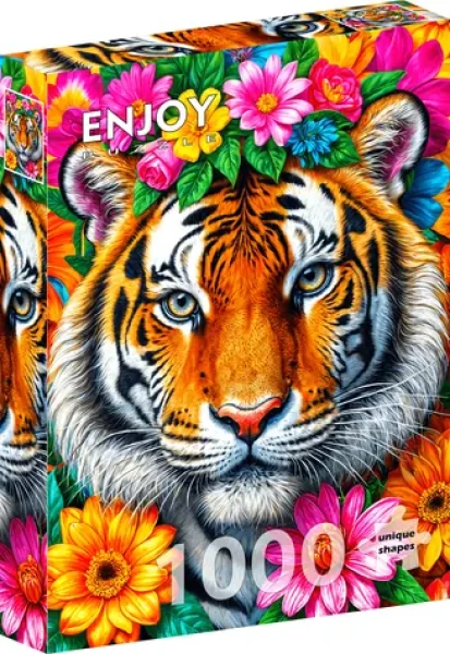 ENJOY Puzzle Pruhy a květiny