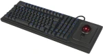 Keysonic KSK-8202ELU-T černá / Klávesnice / USB kabel / integrovaný trackball / podsvícení / DE layout (61102)