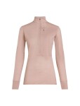 ICEBREAKER Wmns Mer 200 Realfleece Descender LS Half Z, Pink Quartz (vzorek) velikost: S
