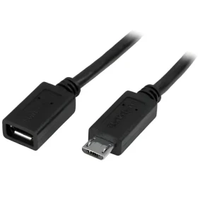 StarTech Micro-USB prodlužovací černá / Prodlužovací kabel / USB 2.0 / 0,5 m (USBUBEXT50CM)