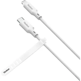 YENKEE YCU 635 WH SILIC Kabel USB-C (M) - Lightning (M) 1.5m bílá / 27W / 480Mbps (8590669356942)
