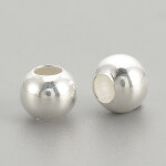 Korálek ze stříbra - 4 x 3,5 mm - 1 ks