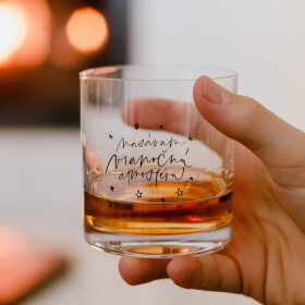 Bella Rose Sklenice Nasávam vianočnú atmosféru – SK, čirá barva, sklo, 250 ml