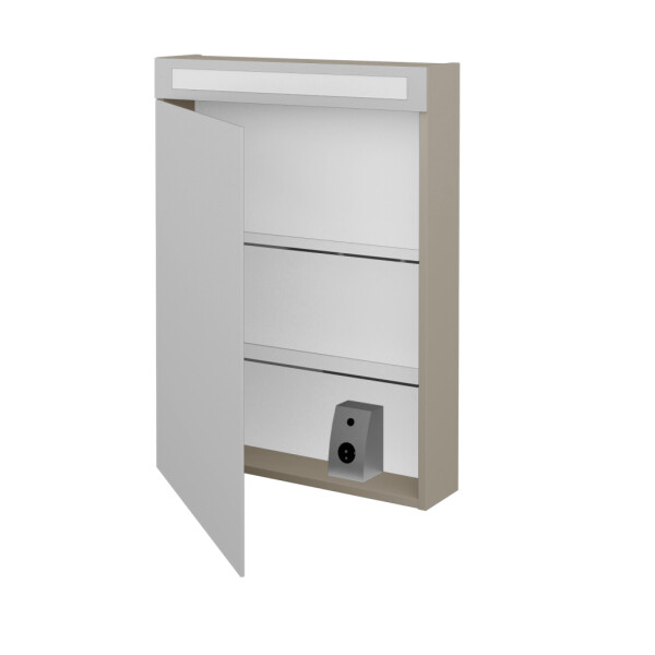 Dřevojas - Jednodveřová galerka AIR GAOE 60 - L04 Béžová vysoký lesk / Pravé 238810P