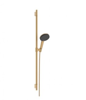HANSGROHE - Raindance Alive Select S Set sprchové hlavice, tyče a hadice, 3 proudy, EcoSmart, kartáčovaný bronz 24603140