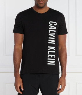 Pánské plážové tričko KM0KM00998 BEH černé Calvin Klein