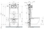 OMNIRES - SET: STRONGFRAME Rám do podomítkové instalace s ECO splachováním + MINIMAL splachovací tlačítko, matná černá STFWCECO1M-RBLM
