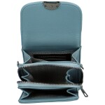 Stylová dámská koženková crossbody kapsa Gabrisa, džínově modrá