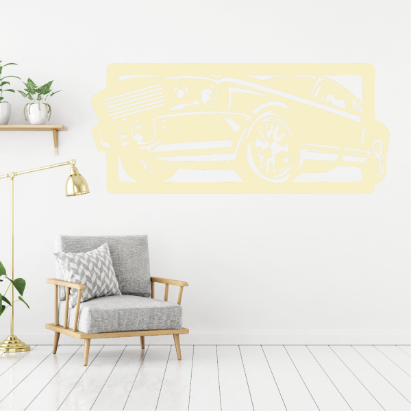 Samolepka Auto Ford Mustang Barva: béžová, Velikost: 60 x 26 cm