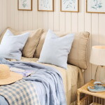 Ib Laursen Lněný povlak na polštář Cornflower 50 × 50 cm, modrá barva, textil