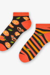 Krátké asymetrické pánské ponožky 035 PEACH/ORANGE 43-46