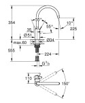 GROHE - Eurosmart Cosmopolitan Dřezová baterie, chrom 3284320E