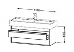 DURAVIT - Ketho Umyvadlová skříňka 48x115x44 cm, 2 zásuvky, lesklá bílá KT663902222