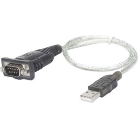 Manhattan USB adaptér [1x USB 1.1 zástrčka A - 1x D-SUB zástrčka 9pólová] Adapter 1.80 m pozlacené kontakty - Manhattan 151849