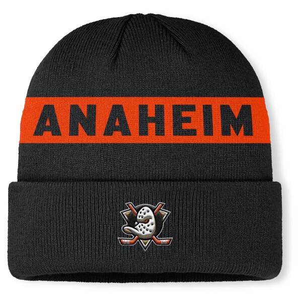 Fanatics Pánská zimní čepice Anaheim Ducks NHL Authentic Pro A/Cap Cuffed Beanie