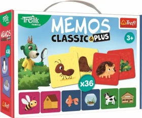 Trefl - Pexeso ClassicPlus - Zvířátka a jejich domečky 3v1