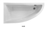 HOPA - Asymetrická vana FONDI - Nožičky k vaně - S nožičkami, Rozměr vany - 140 × 70 cm, Způsob provedení - Pravé OLVFON14P+OLVPINOZ