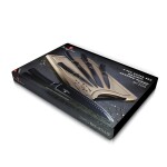BERLINGERHAUS Sada nožů s nepřilnavým povrchem + prkénko 6 ks Black Silver Collection BH-2549