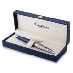 Plnicí pero Waterman Carène Made in France DLX Blue CT, hrot M