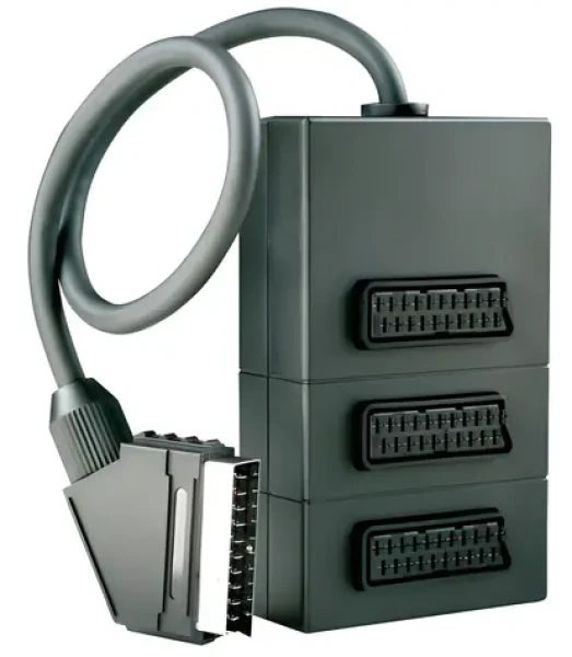 Schwaiger SCART rozbočovač 3x černá / Rozbočovač / 1x SCART vstup / 3x SCART výstup (SCV7030533)