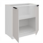 Spodní skříňka Como 80 D 2F BB Barva korpusu: Bílá, Barva dvířek: Kašmír