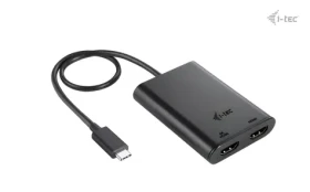 I-tec USB-C Dual HDMI adaptér černá / Adaptér / 2x HDMI / 4K 60Hz (8K 30Hz) / USB-C / 0,3 m (C31DUAL4K60HDMI)