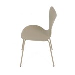 Židle jídelní, cappucino plast, čtyřnohá kovová podnož