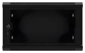 Lanberg WF01-6406-23B černá / Nástěnný rozvaděč / 19" / 6U / 600x450 mm / perforované dveře / flat pack (WF01-6406-23B)