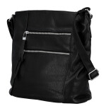 Trendy dámská koženková crossbody kabelka Truda, černá