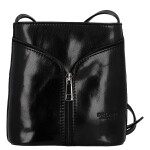 Luxusní dámská kožená crossbody kabelka Katija, černá