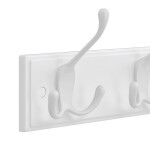 Věšák, dřevo, bílá, ABP-E1030 WT