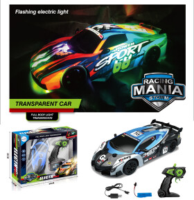 Mamido Auto na dálkové ovládání RC Racing Mania 1:18 se světelnými efekty zelené