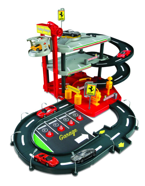 Bburago Ferrari Parking Garage s dvoma autíčkami